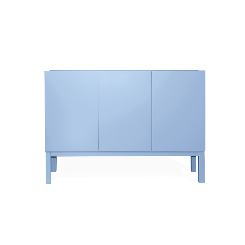 Armário 3 Portas Brás  -  Azul Claro  - 120 x 86 x 42 cm