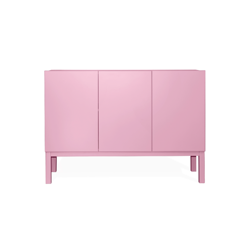 Armário 3 Portas Brás  -  Rosa Claro  - 120 x 86 x 42 cm