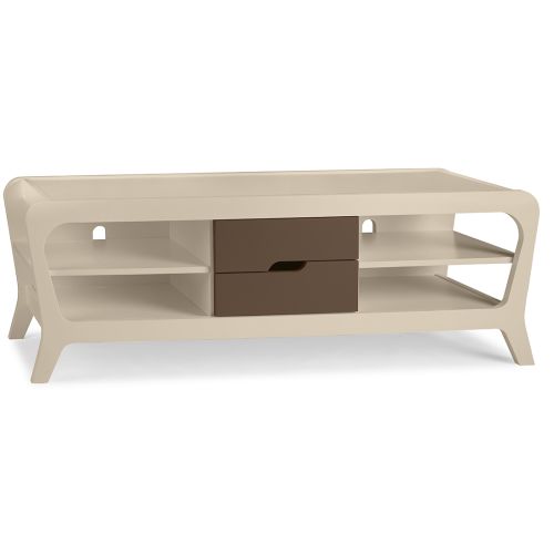 Rack Marley  -  Off-white e Marrom Escuro