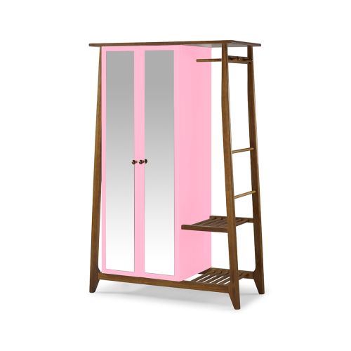 Armário Multiuso Stoka 2 portas  -  Rosa Claro