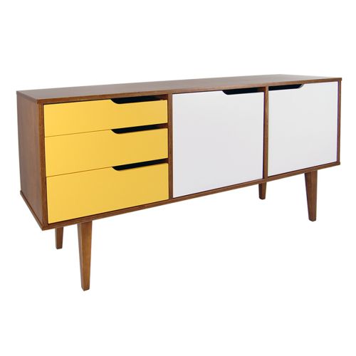 Buffet Strauss   -    Amarelo/Branco