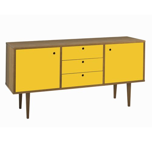 Buffet Vintage 2 Portas e 3 Gavetas  -  Amarelo