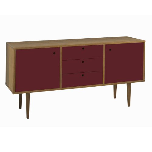 Buffet Vintage 2 Portas e 3 Gavetas  -  Vinho