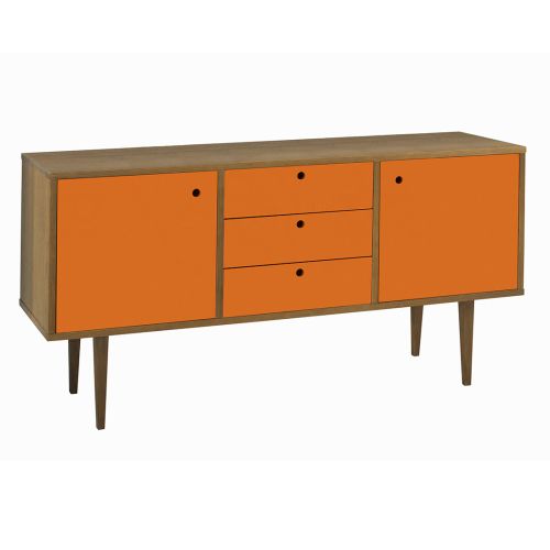 Buffet Vintage 2 Portas e 3 Gavetas  -  Laranja
