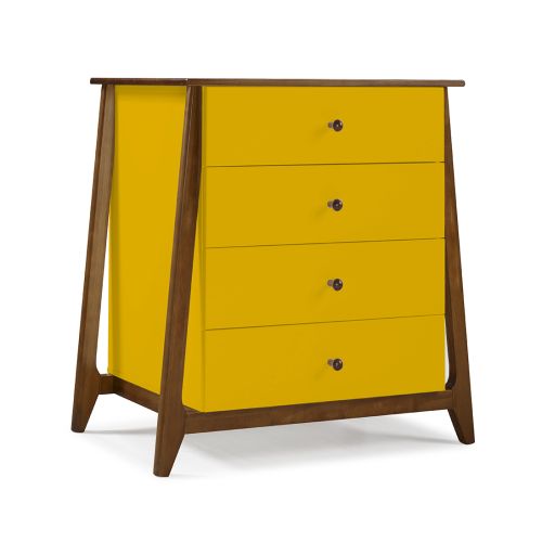 Cômoda Stoka 04 gavetas -  Amarela