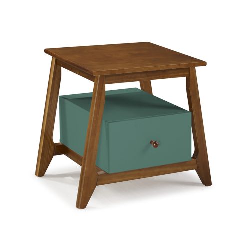 Mesa de Cabeceira Stoka 01 gaveta  -  Verde