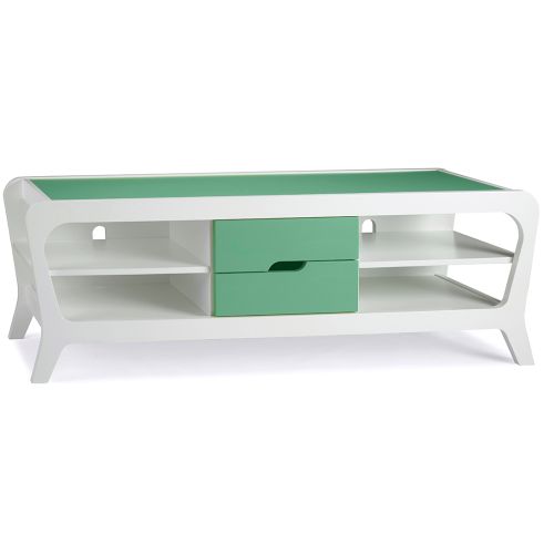 Rack Marley  -  Branco e Verde Esmeralda
