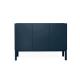 Armário 3 Portas Brás  -  Azul Escuro  - 120 x 86 x 42 cm