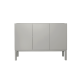 Armário 3 Portas Brás  -  Cinza  - 120 x 86 x 42 cm