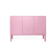 Armário 3 Portas Brás  -  Rosa Claro  - 120 x 86 x 42 cm