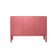 Armário 3 Portas Brás  -  Rosa  - 120 x 86 x 42 cm