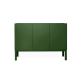 Armário 3 Portas Brás  -  Verde Escuro  - 120 x 86 x 42 cm