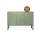 Armário 3 Portas Brás  -  Verde Oliva  - 120 x 86 x 42 cm