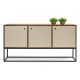 Buffet Valley 3 Portas c/ pés de Metal -  Madeira e Off-white
