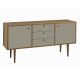 Buffet Vintage 2 Portas e 3 Gavetas  -  Cinza