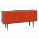 Buffet Vintage 2 Portas e 3 Gavetas  -  Vermelho