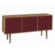 Buffet Vintage 2 Portas e 3 Gavetas  -  Vinho