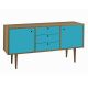 Buffet Vintage 2 Portas e 3 Gavetas  -  Azul Turquesa