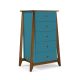 Cômoda Stoka 05 gavetas -  Azul Turquesa
